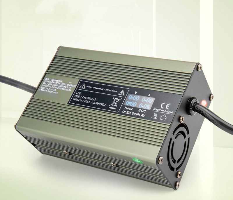 15S 54.8V 5A LiFePO4 Battery Charger for 48V Lithium Iron Phosphate Pack