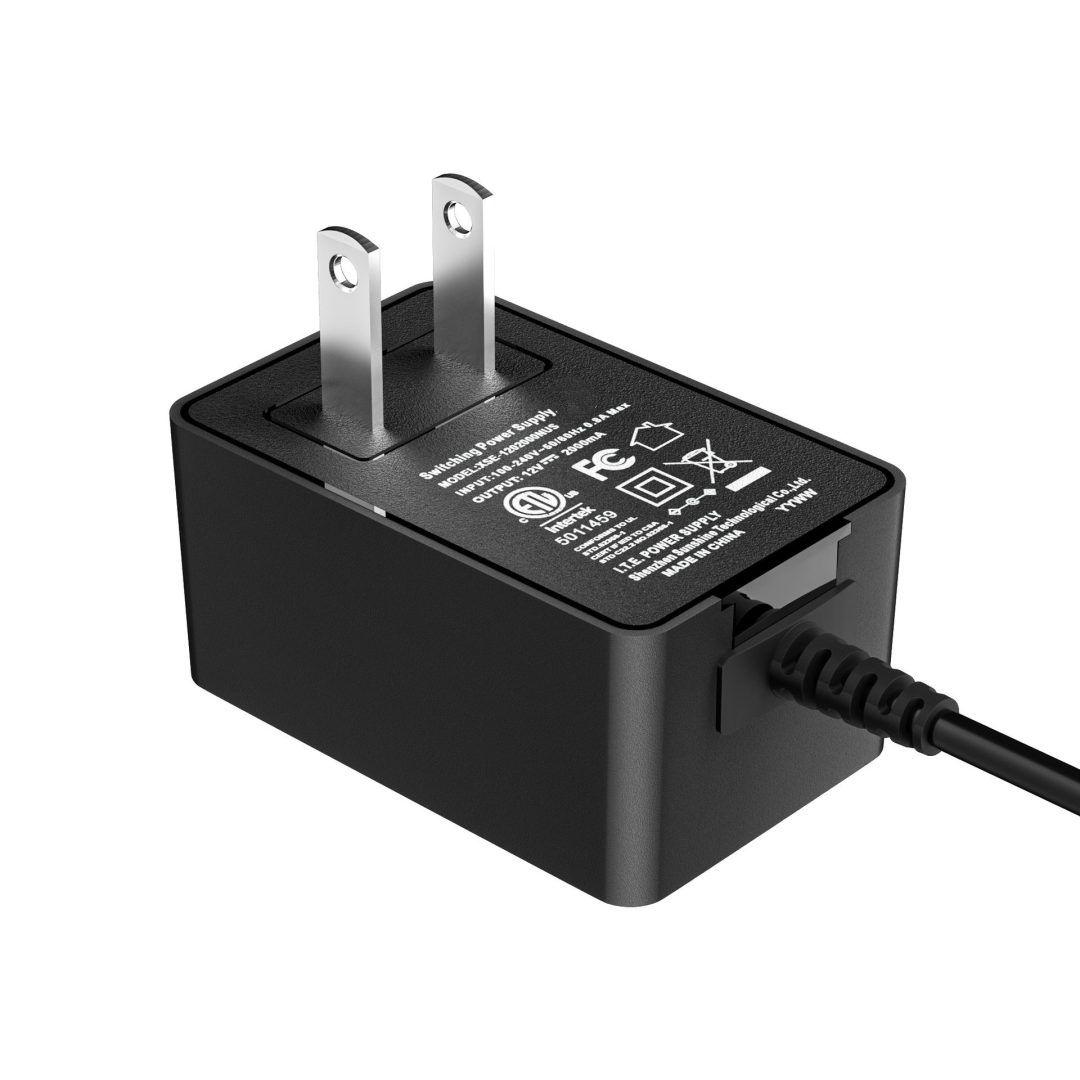 Phonix Power 24W AC-DC Wallplug and Desktop Power Adapter, outputs 12V 2A and 24V 1A, CE UL FCC SAA RCM PSE certified