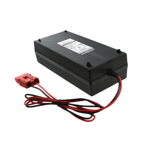 Phonix 12V 20A Li-ion Battery Charger front view with LED indicators
